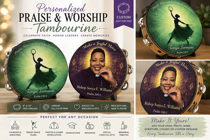 Personalized Praise & Worship Tambourines